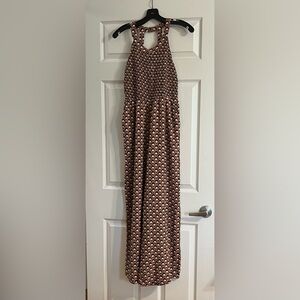 Jessica Simpson Brown and Cream Jumpsuit